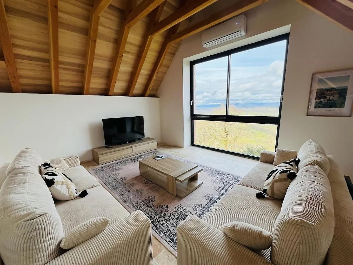 La Marilene, Grange Renovee Avec Vue Exceptionnelle Et Piscine Villa Loubressac Franciaország